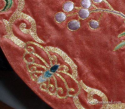 Chinese Silk and Gold Embroidery - Bluebird