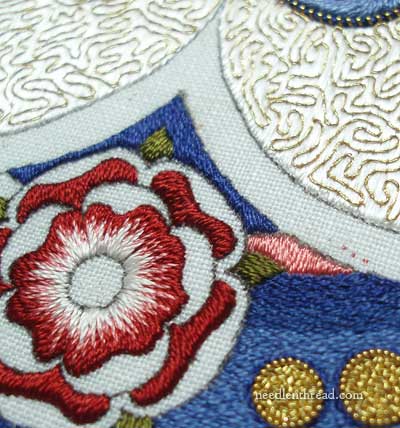 Church Embroidery: Silk & Gold Marian Medallion