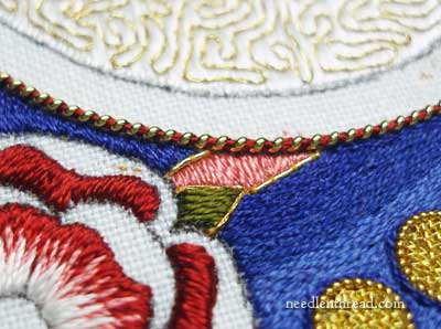 Church Embroidery: Silk & Gold Marian Medallion