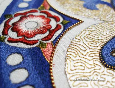 Church Embroidery: Silk & Gold Marian Medallion