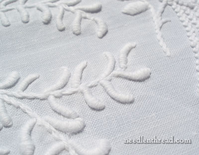 Monogrammed Whitework Hand Embroidery - Vintage Linen