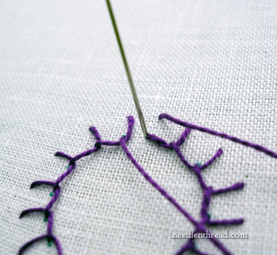 Hand Embroidery Stitch: Buttonhole Wheel Flower