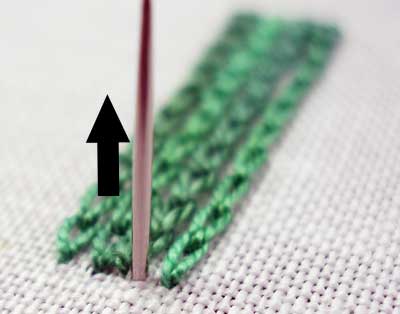 Chain Stitch & Buttonhole Stitch Combination