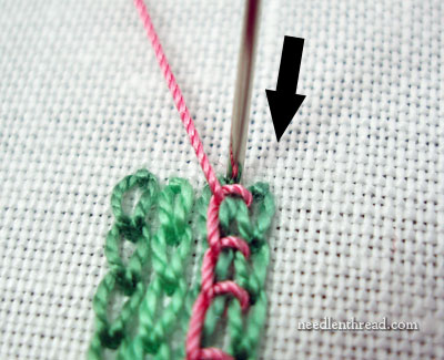 Chain Stitch & Buttonhole Stitch Combination