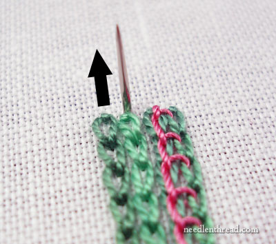 Chain Stitch & Buttonhole Stitch Combination