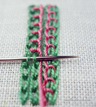 Chain Stitch & Buttonhole Stitch Combination