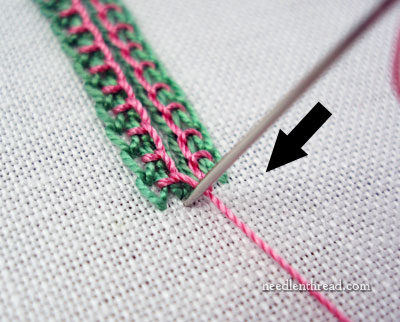 Chain Stitch & Buttonhole Stitch Combination