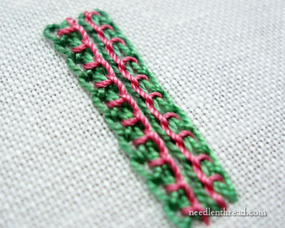 Chain Stitch & Buttonhole Stitch Combination