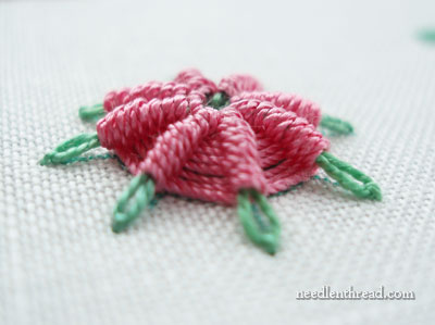 Raised Spider Daisy Hand Embroidery Stitch