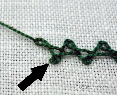 Spanish Knotted Feather Stitch