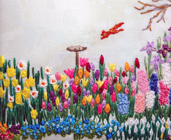Stitching Idyllic: Spring Flowers by Ann Bernard