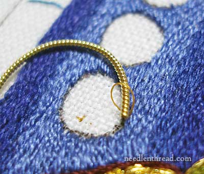 Goldwork Rings with Pearl Purl