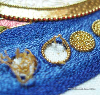 Goldwork and Silk Embroidery on Linen