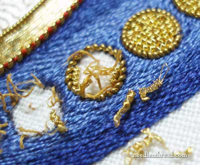 Goldwork and Silk Embroidery on Linen