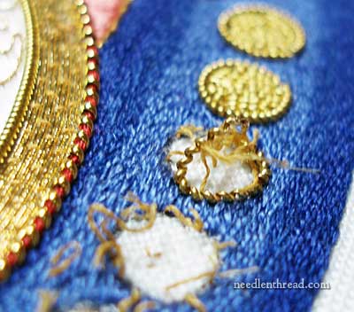 Goldwork and Silk Embroidery on Linen