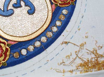 Goldwork and Silk Embroidery on Linen