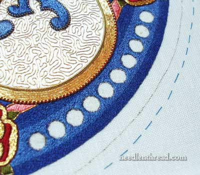 Goldwork and Silk Embroidery on Linen