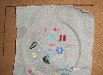 Blocking or Damp Stretching Hand Embroidery