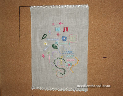 Blocking or Damp Stretching Hand Embroidery