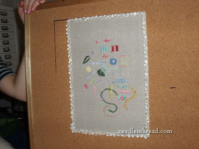 Blocking or Damp Stretching Hand Embroidery