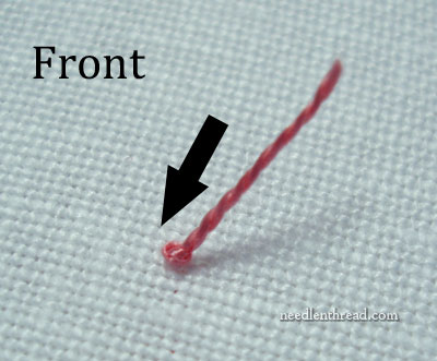 How to Start and End Isolated French Knots
