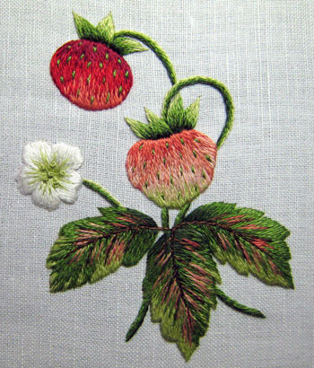 Vintage Strawberries needlepainting class