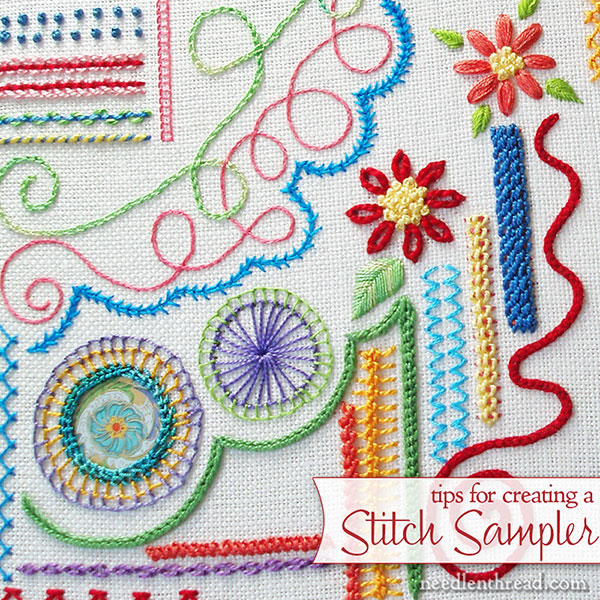 On Embroidery Stitches Samplers NeedlenThreadcom