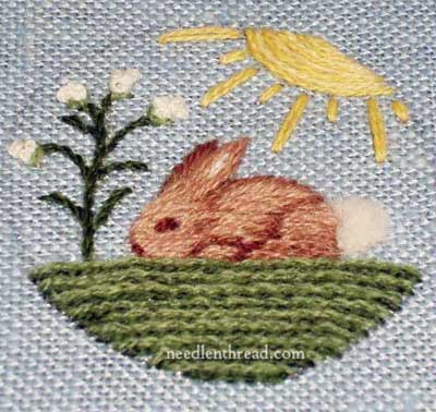 Little Bunny Embroidered in Wool