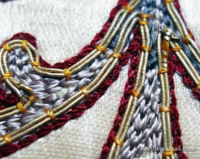 19th Century Church Embroidery in Silk Tambour Work and Goldwork