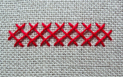 Interlaced Herringbone Stitch