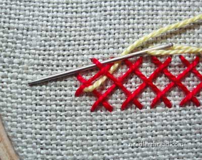 Interlaced Herringbone Stitch