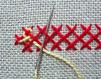 Interlaced Herringbone Stitch