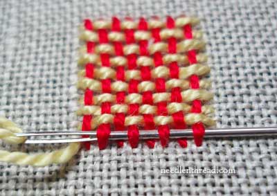 Woven Filling in Embroidery