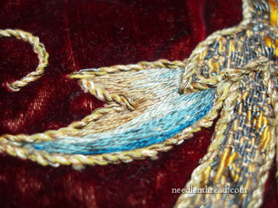 Old Goldwork Embroidery on Velvet