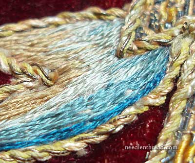 Antique Goldwork Embroidery on Velvet