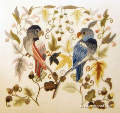 Mellerstain Parrots from The Crewel Work Company