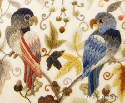 Mellerstain Parrots from The Crewel Work Company