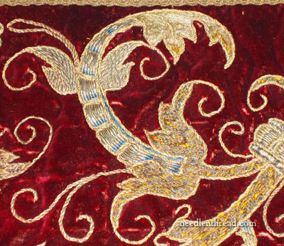 Goldwork on Velvet