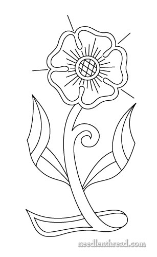 rose embroidery pattern free