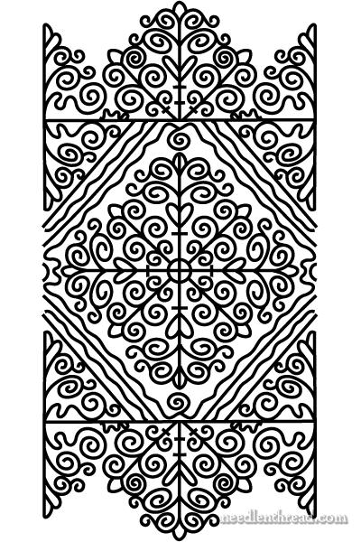 Hungarian folk embroidery pattern
