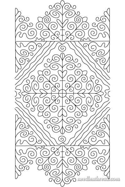 Hungarian folk embroidery pattern