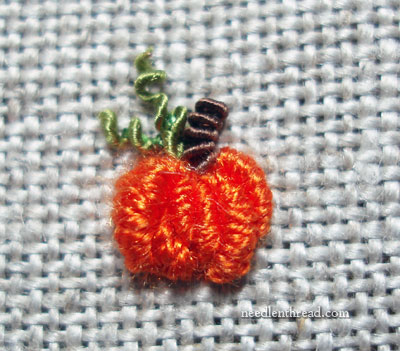 How To Embroidery a Small Pumpkin