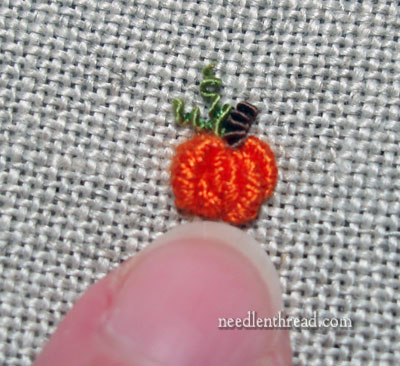How To Embroidery a Small Pumpkin