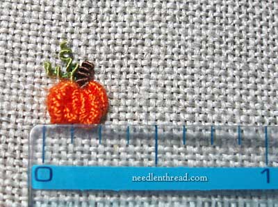 How to Embroider a Small Pumpkin