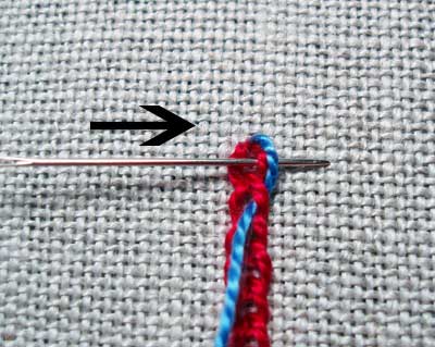 Interlaced Chain Stitch Variation