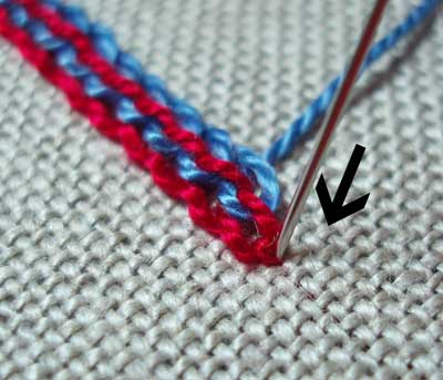 Interlaced Chain Stitch Variation