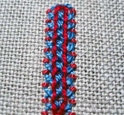 Interlaced Chain Stitch Variation