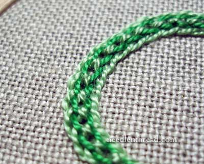 Interlaced Chain Stitch Variation