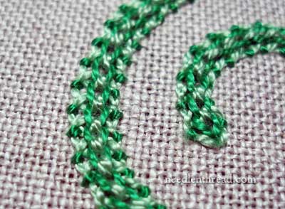 Interlaced Chain Stitch Variation