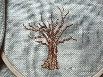 All Hand Embroidery SoHo Nap Mat Blue owl tree 